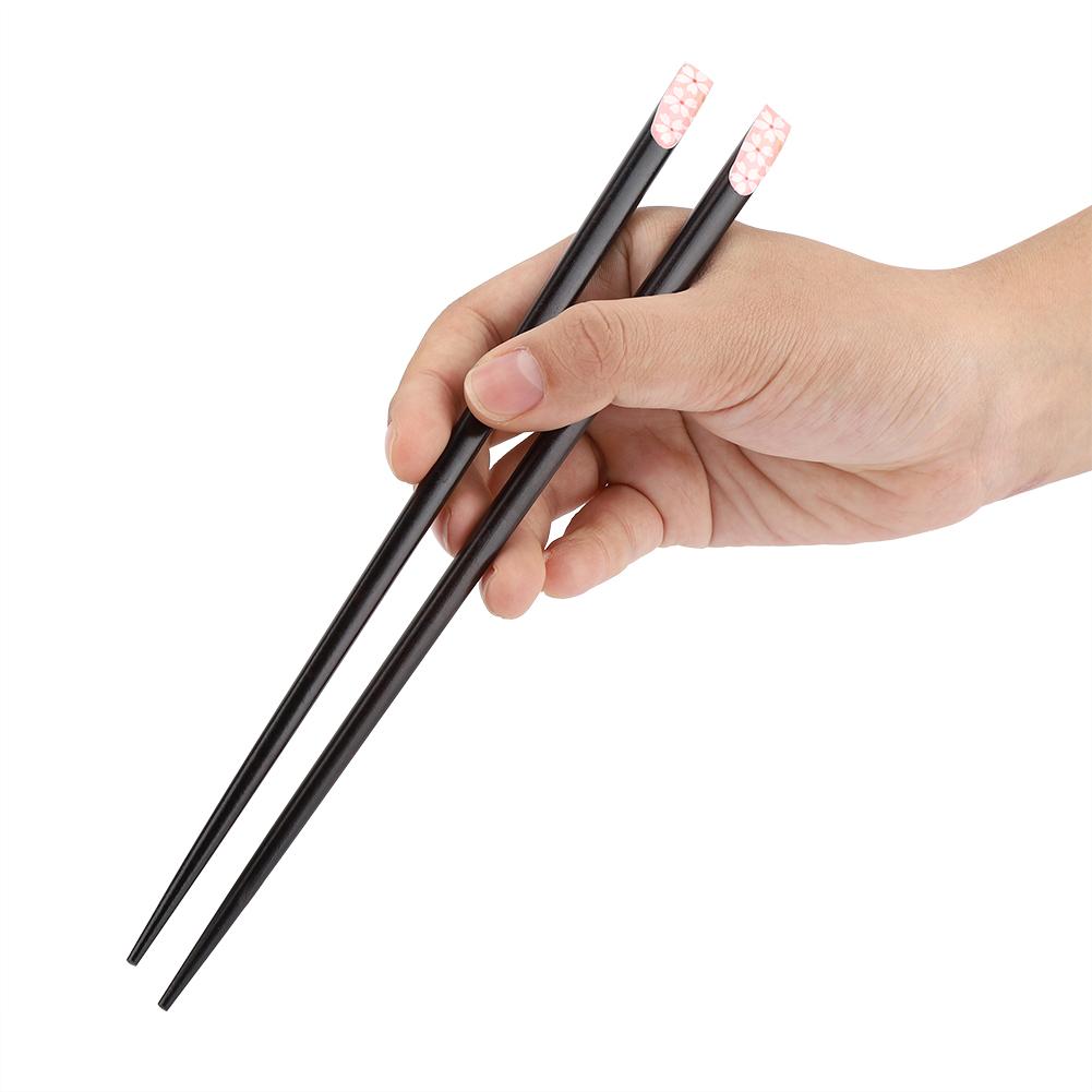 Light Pink Reusable Chopsticks Reusable Wood Chopsticks Japanese Natural Wooden Chopsticks Japanese Style Sakura Pattern Durable Wooden Chopsticks for Home Restaurant Chopsticks