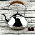 thumbnail image 4 of Wide Base Stainless Steel Tea Drink Kettle Pot Stove Top Safe Hotel Kitchen Cookware, 4 of 6
