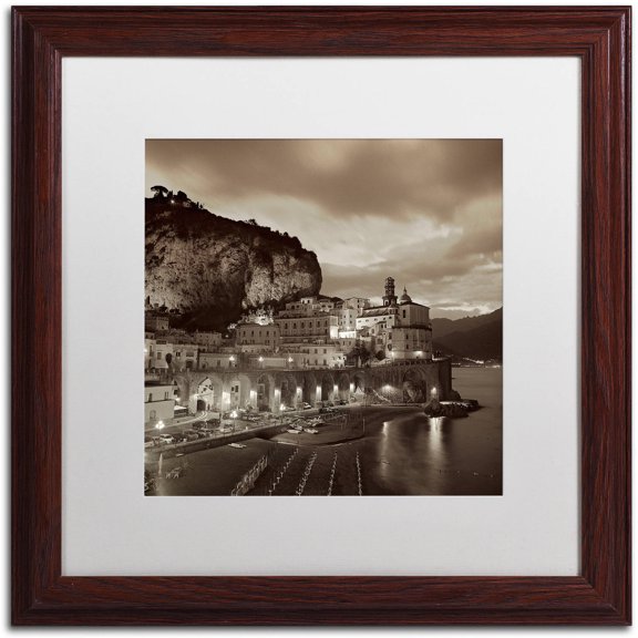 Trademark Fine Art "Atrani I" Canvas Art by Alan Blaustein, White Matte, Wood Frame
