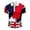 a-165Red47, variant on Mens Short Sleeve Polo Shirt With Union Jack Print Half Zip Collar Contrast Trim Slim Fit Breathable For Patriotic Events Sports Casual Summer Wear Versatile Top