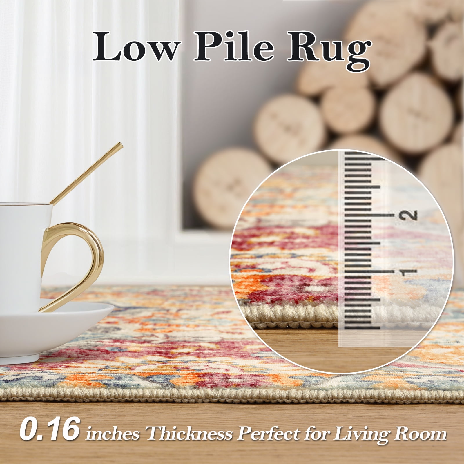 Moynesa 5'x7' Area Rug for Living Room Indoor Non-Slip Moroccan Trellis Washable Mat Large Oriental Accent Throw Rug for Kitchen Entryway Bathroom Bedroom Office Carpet,Cream