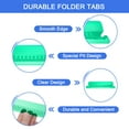 thumbnail image 4 of Etiquetas para carpetas colgantes Uxcell, etiquetas de carpeta de 4 pulgadas e insertos, etiquetas de carpeta de plástico transparente para carpetas colgantes, verdes, 50 piezas, 4 of 7
