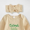 thumbnail image 5 of Leey-World My First St Patricks Day Baby Girl Boy Outfit Mamas Lucky Charm Romper Jumpsuit Spring Newborn Infant Clothes|Beige,NewBorn, 5 of 7