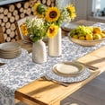 thumbnail image 4 of Blue Floral Round 15 Inch Placemats Set of 2, Farmhouse Vintage Flower Leaf Botanical HeatResistant Non Slip Place Mats for Dining Table, Wipeable Braided Kitchen Table Mats for Housewarming, 4 of 9