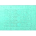 thumbnail image 1 of Ahgly Company Machine Washable Indoor Rectangle Abstract Turquoise Blue Modern Area Rugs, 8' x 12', 1 of 4