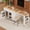 White, variant on Leumius Kitchen Island with Extendable Dining Table, Kitchen Storage Table with 3 Side Open Shelves, Rolling Kitchen Island with Power Outlet, 3 Drawers, 2 Doors for Kitchen Dining Room White