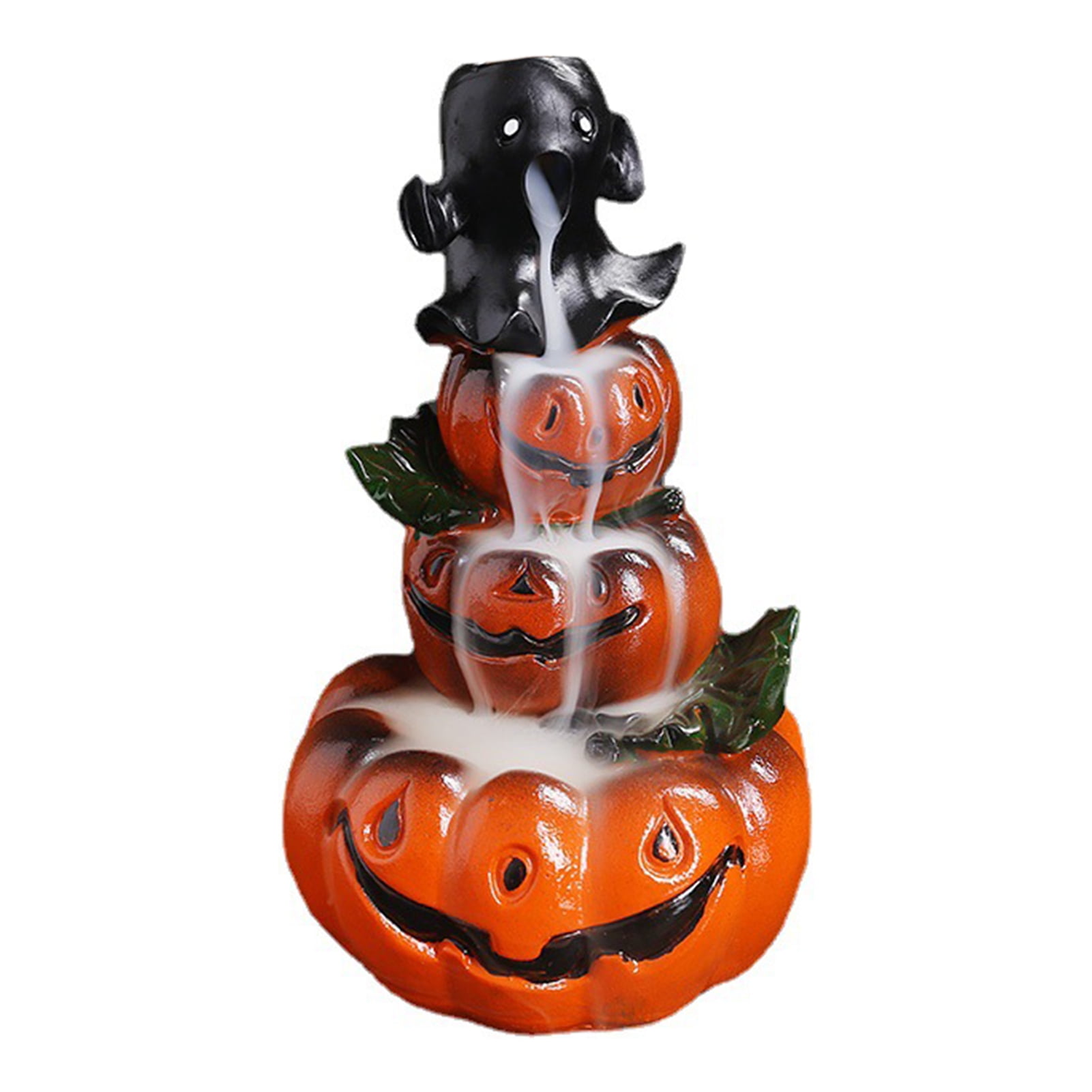 TOPOINT Halloween Incense Waterfall Burner Pumpkin Resin Incense Burner