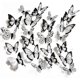 thumbnail image 3 of 24 pegatinas para azulejos, simulación tridimensional en 3D, textura en blanco y negro, pegatina de pared con mariposas, 3 of 5