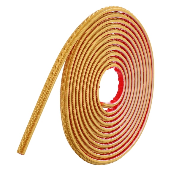 Moldura autoadhesiva Uxcell para paredes 0.5" x 16 ft moldura flexible de espejo dorado