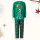 thumbnail image 5 of Traje de diario casual con patrón de árbol de Navidad de cuello redondo familiar Traje de pantalón largo verde FLhrweasw Para estrenar, 5 of 7