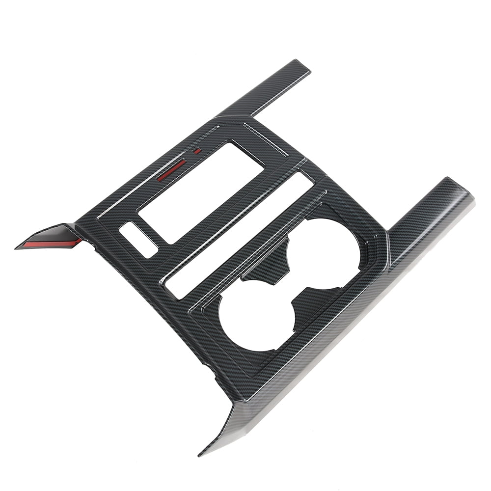 OUBOLUN ABS Imitate Carbon Fiber 1 Pcs/Set Center Control Gear Shift Box Holder Panel Cover For Ford F-150 Raptor 2015-2020 Car Interior Accessories Decoration