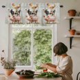 thumbnail image 5 of Pig Cow Chicken Window Valance Curtain Oil Painting Rod Pocket Short Curtain for Living Room, Bedroom & Kitchen Window Decor 54x18in, 5 of 8