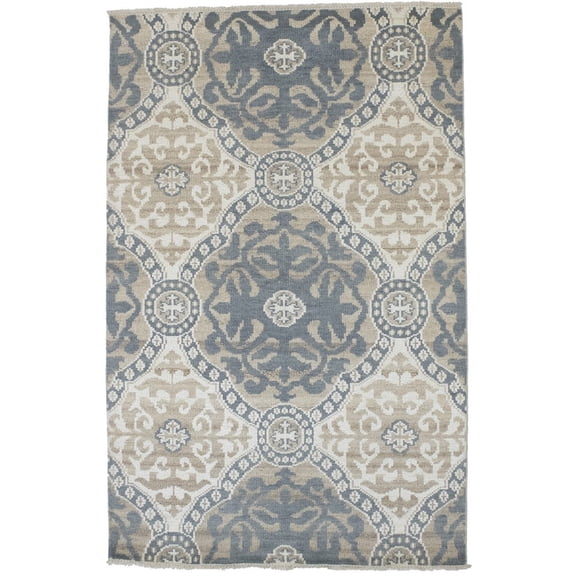 Muted Geometric 5X8 Modern Oriental Rug