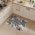 thumbnail image 2 of ODIKA 3'x5' Washable Accent Rug Pet Friendly, Non-Shedding Mat Abstract Crackle Veins Contrast Veined Streaks Flow Symmetrical Swirl Flowing for Bedside, Nursery Room, 2 of 7