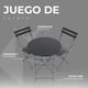 thumbnail image 4 of Juego de Muebles para jardín - Set de 3 Piezas Incluye una Mesa Redonda y Dos sillas Plegables para Exteriores - Patio, terraza (Gris Oxford), 4 of 8