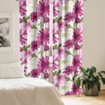 thumbnail image 2 of Ambesonne Garden Curtains, Butterflies Wildflowers Art, Pair of 28"x84", Olive Green and Dried Rose, 2 of 5