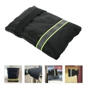 Omeite Outdoor Winter Faucet Cover 2pcs, Anti-Freezing Insulation Water Pipe Protector with Reflective Strip, Black 18x15x5cm