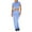 Blue, variant on 2 Piece Lounge Set Short Sleeve Shirts Women's Summer Casual Round Neck Short Half Sleeve Top High Waist Wrap Long Dress Set Tube Tops Dressy Casual Suit Classy Lounge Sets White S
