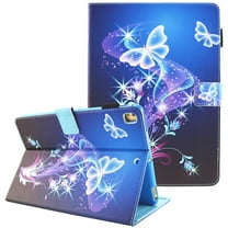Allytech iPad 10.2 2020/2019 Case 8th/7th Generation, Slim Fit Multi Angle Viewing Stand Folio Flip Smart Shell Auto Sleep Wake Shockproof Cover for Apple iPad 10.2-inch Retina Display, Butterfly