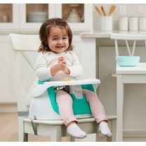 Regalo My Little 2-in-1 Booster Seat and Grow with Me Floor Seat with Removable Feeding Tray, White, Unisex