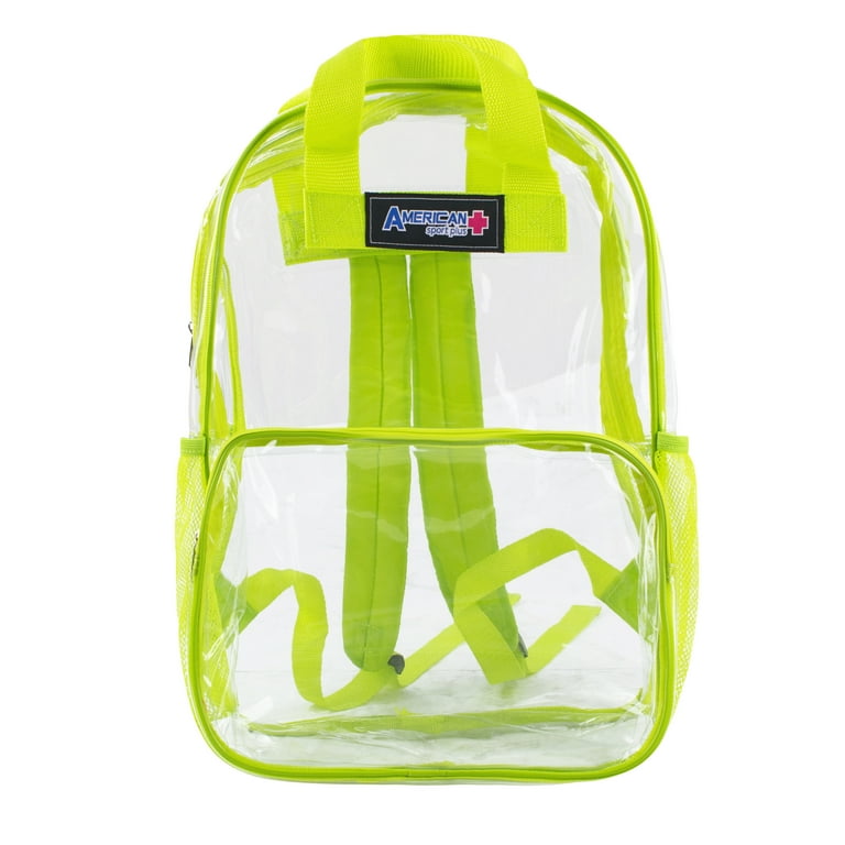 Clear neon backpack sales