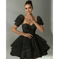 thumbnail image 2 of Robe de Soirée Courte Personnalisée Robe de Mariée Ligne A Mini 2024 Manches Détachables Robes de Bal Robe de Fête Formelle pour Mariée, 2 of 5