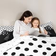 thumbnail image 5 of Erosebridal Cute Polka Dots 7-Piece Bedding Comforter Set,Cartoon Ribbon Bowknot King Bedding Sets For Girls Kids,Reversible, 5 of 7
