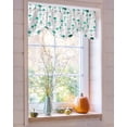 thumbnail image 4 of Tie Up Valance Curtain for Kitchen,Watercolor Green Mushrooms Rod Pocket Short Curtains Adjustable Tie-Up Shade Valances,Vintage Country Plant Window Treatment for Bathroom Living Room Bedroom, 4 of 8