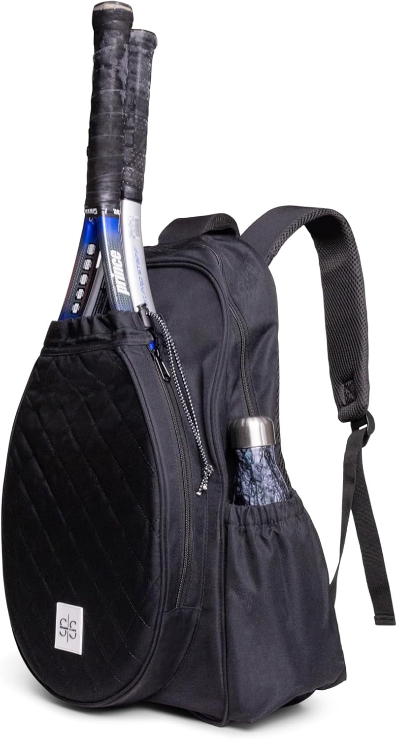 Womens Tennis Bag, Tennis Racket Bag Vented Shoe Pocket, Tennis Backpack for Women Men Holds 2 Rackets, Compact Backpack Storage Organization for Balls, Shoes, & More, Suitable for Tennis Pickleball