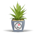 thumbnail image 1 of I Love Paris Words Pattern Fake Pineapple Flower Pot Vase Mini Decor, 1 of 3