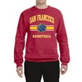 thumbnail image 2 of Wild Bobby City of San Francisco Basketball Fantasy Fan Sports Unisex Crewneck Sweatshirt, Vintage Heather Red, Large, 2 of 5
