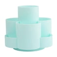 thumbnail image 2 of Organizador de escritorio, portabolígrafos giratorio 7 compartimentos, vaso para lápiz de 360 grados para brochas de maquillaje escolar de oficina, almacenamiento plástico de gran capacidad, 2 of 6