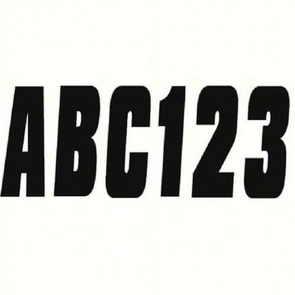 Hardline Products  INFBLK350; Inflatable Boat Number Kit Series 350 Black