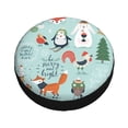 thumbnail image 3 of Gaeub Christmas Winter Animals 14-17in Tire Cover, Spare Tire Cover, for Camper Caravan, Trailer, Car, Truck, SUV, Jeep - 15 inch, 3 of 9