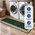 thumbnail image 3 of Floral 8x10 Living Room Green Rugs Washable Soft Bedroom Area Rug Retro Accent Large Under Table Carpet for Dining Room Low Pile Stain Resistant Floor Cover for Home Office, 3 of 9