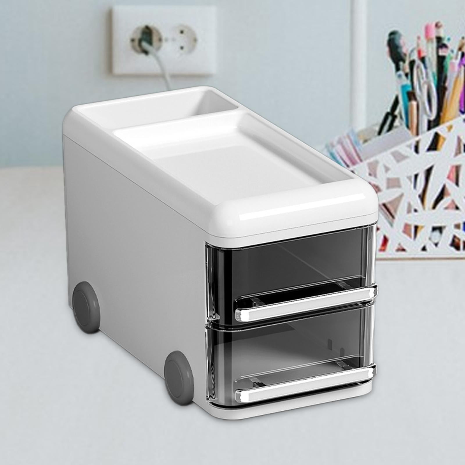 kowaku Desk Organizers Table Display Stand Car Shaped Office Tabletop Organization Versatile Accessories Storage Rack for Countertop White