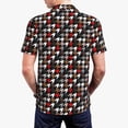 thumbnail image 2 of Polo Shirts for Men, Houndstooth Green Red Cuteness Casual Mens Polo Shirts Short Sleeve Button Down Classic Mens Golf Polo Shirts, 2 of 7