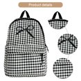 thumbnail image 1 of Likrtyny Mochila A Cuadros Con Lazo Mochila Informal para Mujer (negro), 1 of 8