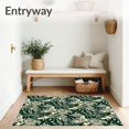 thumbnail image 3 of ODIKA 4'x6' Machine Washable Non-Slip Area Rug, Nordic Pine Branch Christmas Tree Skirt with Evergreen Needle Design High Traffic Rug, Green, 739101, 3 of 7