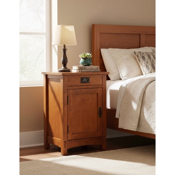 Mission / Arts and Crafts 1 Door 1 Drawer Nightstand