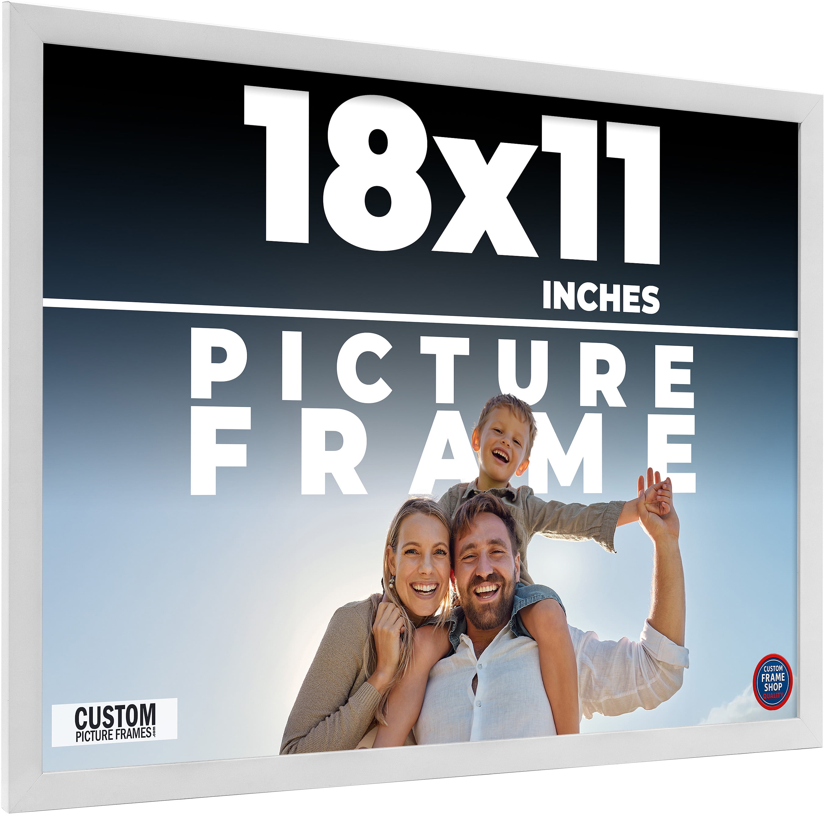 17x21 Frame White Solid Wood Picture Frame Includes UV Acrylic