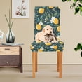 thumbnail image 4 of Yayeee 4 Pack Dining Chair Covers Stretch Parson Chairs Slipcovers Seat Protector, Yellow Lemons, 4 of 6