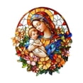 thumbnail image 1 of Virgen María Sosteniendo la película de la ventana del niño Jesús, la decoración de la decoración de la navidad de la casa de la ventana de la ventana, 1 of 7