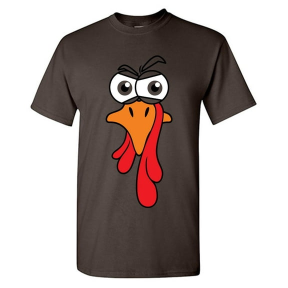 Turkey Face Sarcastic Humor Graphic Tees Gift For Mens Novelty Funny T Shirt