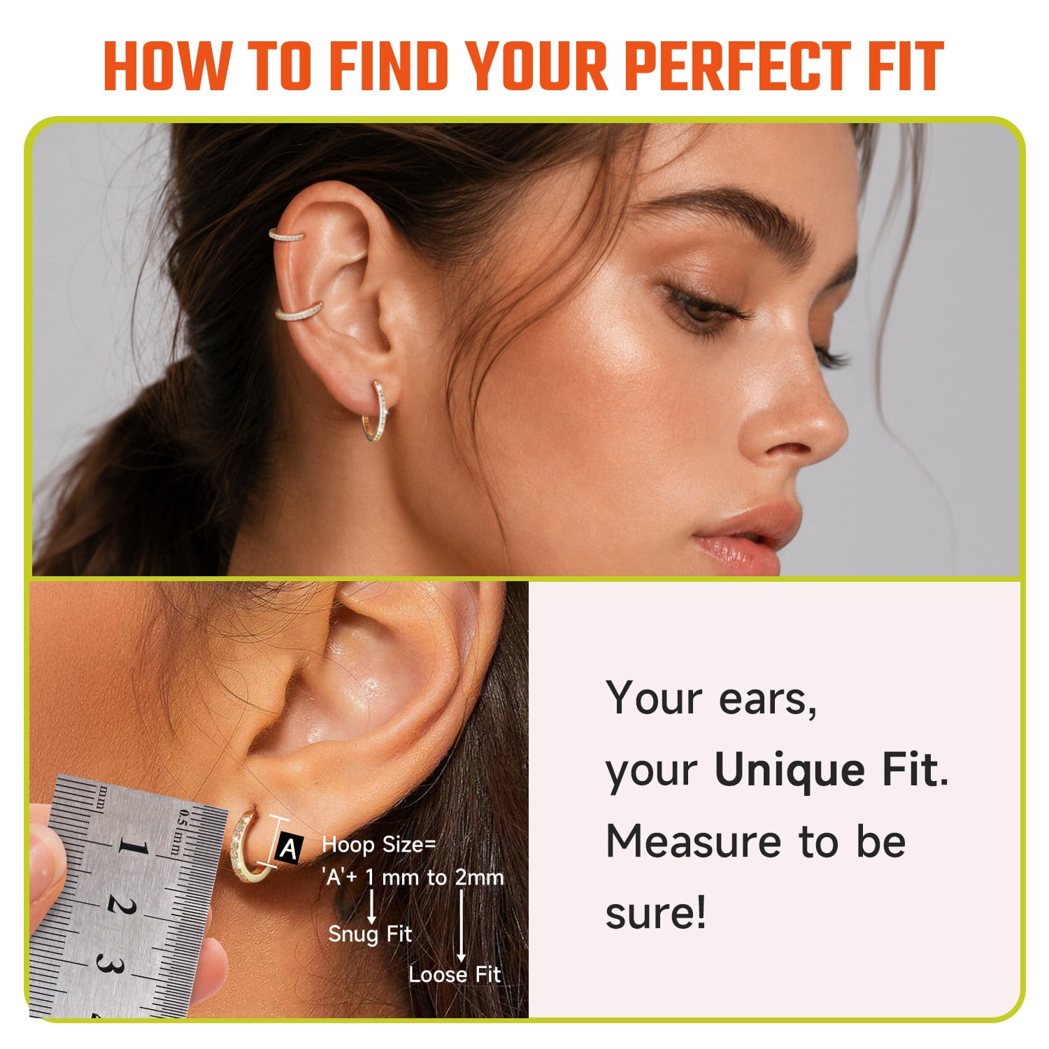 Just Being Cute Hypoallergenic Huggie Hoop Earrings for Women, Gold Plated 14mm Small Hoops Cartilage Earrings for Sensitive Ears with S925 Pins & Backs Birthday Mothers Day Jewelry Gift for Her/Mom