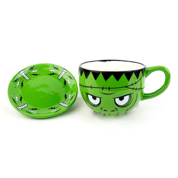 Sourpuss Green Monster Tea Set Cup & Saucer - Dazzling Costumes