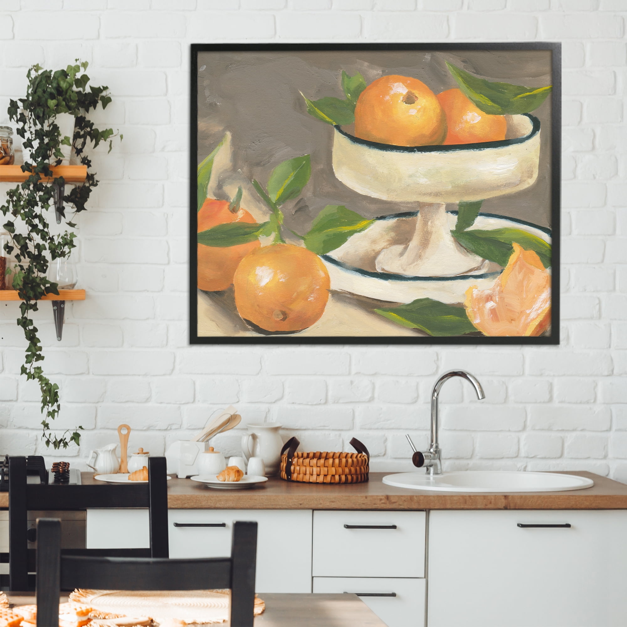 Stupell Industries Citrus In Stillness Black Framed Giclee Art, design by Melissa Wang