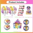 thumbnail image 2 of Long Hair Princess Party Supplies Balloons Cake Topper Birthday Set Decorations Kit Fans, 2 of 7