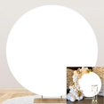 thumbnail image 1 of White Round Backdrop Cover 6.5x6.5ft Polyester Solid White Birthday Party Circle Backdrop for Photography Pure, 1 of 5