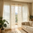thumbnail image 1 of Rose Thread Beaded Curtain 39x79 inches Door Curtain Room Divider Tassel Beaded Arch Curtain for Window and Door Designs Suitable for Bedroom Closets and Home, 1 of 6